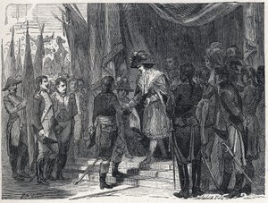 Napoleão Bonaparte (1769-1821) entregou a profissão de Campoformio (Campo-Formio, Campo Formio) ao membro do Conselho Executivo em 10 de dezembro de 1797. Este comércio entre a França e a Áustria marca o fim da Primeira Coligação, de French School
