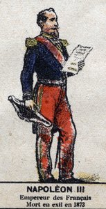 Napoleão III (1808-1873), imperador dos franceses, em "Galeriede Reis e Rainhas de França e personagens ilustres de 1643 a 1895" Imagem epinal. de French School