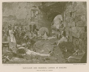 Napoleão e Marechal Lannes na Essling de French School