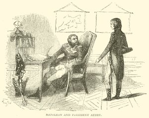 Napoleão e o Presidente Aubry (gravura) de French School