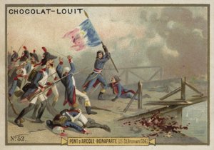 Napoleão na Batalha da Ponte de Arcole, Itália, Guerras Revolucionárias Francesas, 15 a 17 de novembro de 1796 de French School