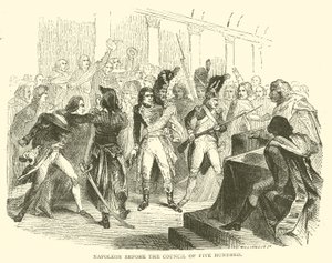 Napoleão perante o conselho de quinhentos (gravura) de French School