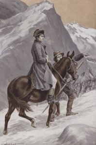 Napoleão atravessa os Alpes de French School