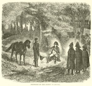 Napoleão na floresta de Hanau (gravura) de French School