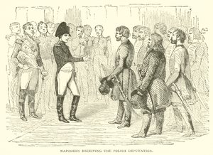 Napoleão recebendo a deputação polonesa (gravação) de French School
