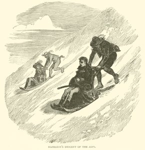 A descida de Napoleão dos Alpes (gravura) de French School