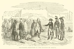 Recepção de Napoleão pelos Cavaleiros de Malta (gravura) de French School