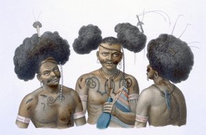 Nativos da Nova Guiné, 1826 de French School