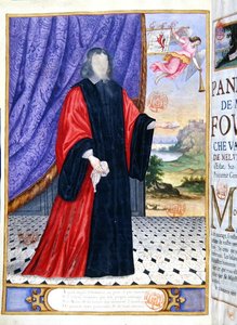 Nicolas Fouquet (1615-80) ilustração em miniatura de 