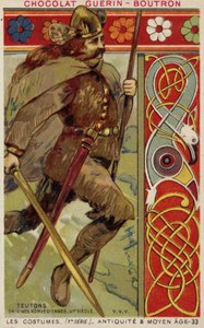 Traje de viking norueguês, século 6 de French School