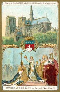 Notre Dame de Paris, e a coroação de Napoleão I como imperador da França de French School