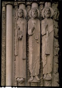 Figuras do Antigo Testamento, a partir do norte embrasures da porta central do Portal Real da fachada oeste de French School