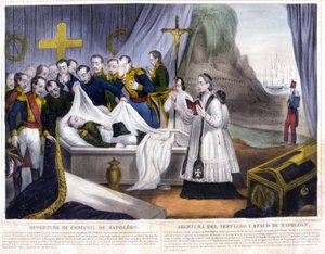 Abertura do caixão de Napoleão na ilha de Santa Helena, 16 de outubro de French School
