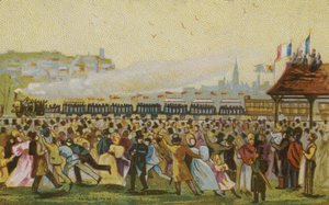 Abertura da primeira ferrovia francesa, 1832 de French School