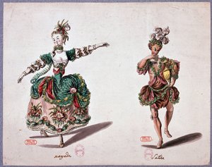 Fantasias de ópera: nayade e satyre de French School