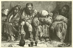 Viciados em ópio (gravura) de French School