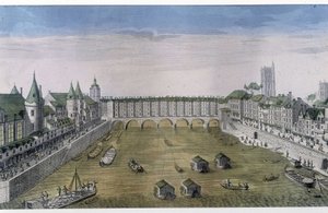 Vista ótica de Paris: Le Pont au change. sd. v. 1800, cidade de Paris. de French School