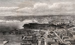 Oran - Algerie - gravura em "La France illustree: geography, history, statistical administration" de V.A. Malt-Brown. 1884 de French School