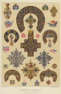 Ourivesaria e joalharia (séculos XVI e XVII) (chromolitho) de French School