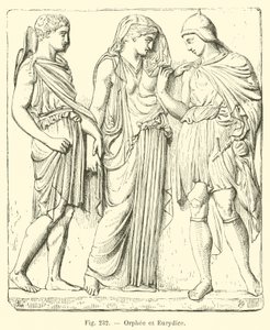 Orphee et Eurydice (gravura) de French School