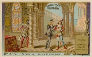 Otelo, cartão de comércio do potro de chocolate