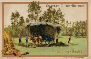 Carrinho de boi (chromolitho) de French School