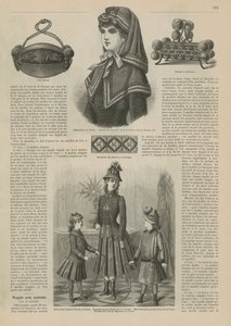 Página de La Mode Illustree, 1885 de French School