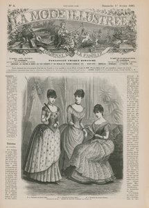 Página de La Mode Illustree, 1885 de French School