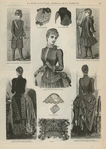 Página de La Mode Illustree, 1885 de French School