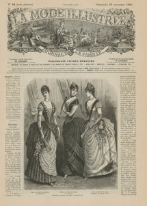Página de La Mode Illustree, 1885 de French School