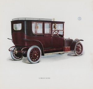 Página do catálogo da Panhard & Levassor (cor litho) de French School