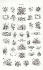 Página de Vignettes Typographiques (gravura) de French School