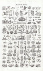 Página de Vignettes Typographiques (gravura) de French School