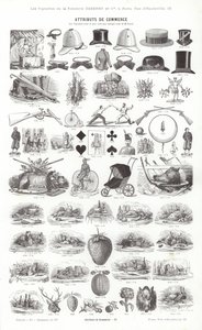 Página de Vignettes Typographiques (gravura) de French School