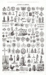 Página de Vignettes Typographiques (gravura) de French School