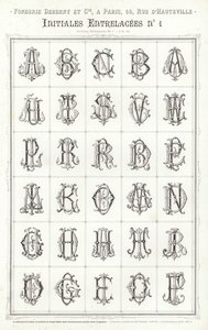 Página de Vignettes Typographiques (gravura) de French School