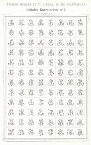 Página de Vignettes Typographiques (gravura) de French School
