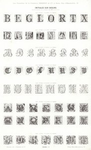 Página de Vignettes Typographiques (gravura) de French School