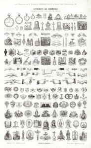 Página de Vignettes Typographiques (gravura) de French School