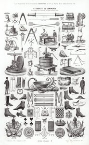 Página de Vignettes Typographiques (gravura) de French School