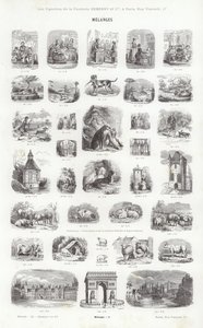 Página de Vignettes Typographiques (gravura) de French School