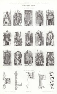 Página de Vignettes Typographiques (gravura) de French School