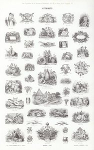 Página de Vignettes Typographiques (gravura) de French School