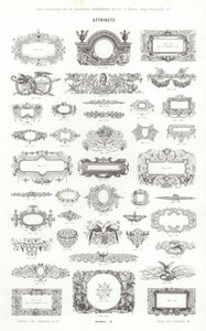 Página de Vignettes Typographiques (gravura) de French School