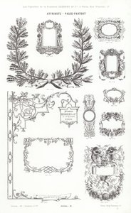 Página de Vignettes Typographiques (gravura) de French School
