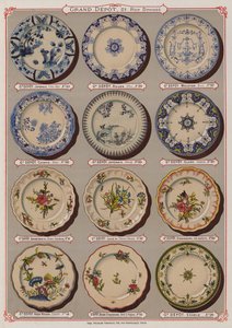 Página do catálogo do Grand Depot de Porcelaines, Faiences et Verreries (cor litho) de French School