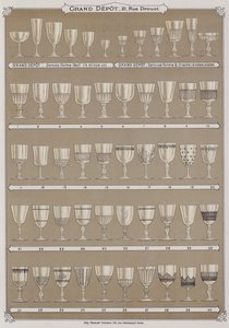 Página do catálogo do Grand Depot de Porcelaines, Faiences et Verreries (cor litho) de French School