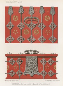 Caixão de carvalho pintado de French School