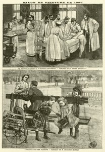 Pinturas expostas no Salão de Paris de 1895 (gravura) de French School