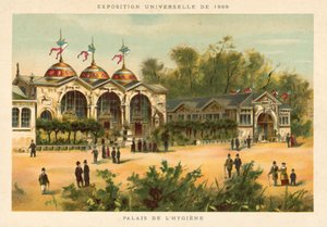 Palácio da higiene, exposição mundial 1889, Paris de French School